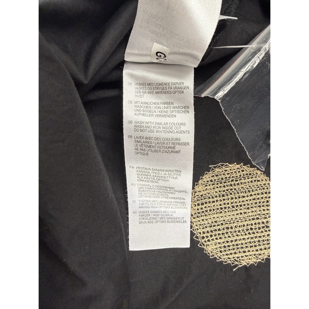 Noet Button Down Top Women's Size 14 Lagenlook Art To Wear Geometric‎ Black - Picture 8 of 12